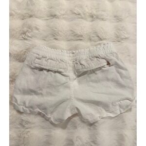 Old Navy Womens White Linen Blend Elastic Waist Drawstring Shorts XS